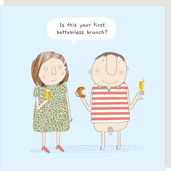 BB073 &ndash; Rosie made a thing wenskaart - first brunch | Mano cards groothandel