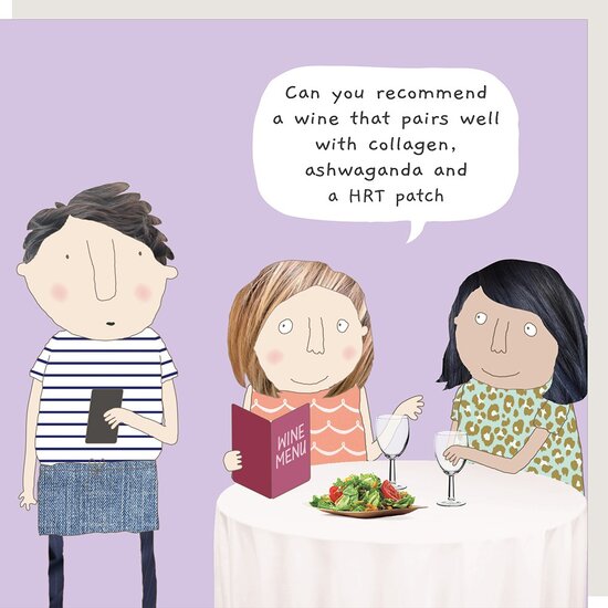 BB075 &ndash; Rosie made a thing wenskaart - pairs well | Mano cards groothandel