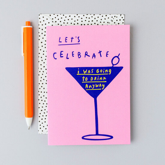 POP011 &ndash; Rosie made a thing - Pop! wenskaart - drink anyway | Mano cards groothandel