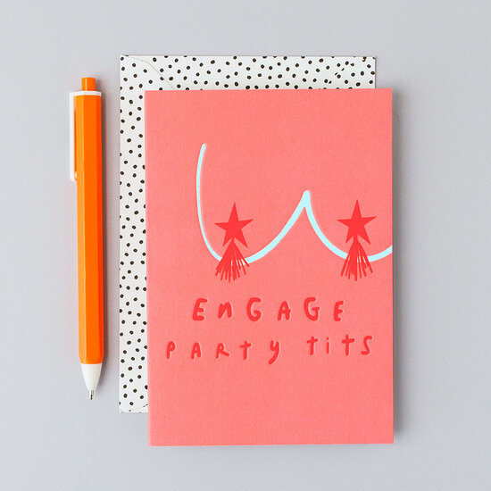 POP015 &ndash; Rosie made a thing - Pop! wenskaart - party tits | Mano cards groothandel