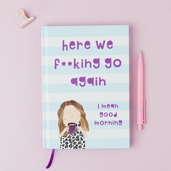 NBK001 Notitieboek Rosie made a thing - here we go  (15 x 21,5 cm) | mano cards groothandel