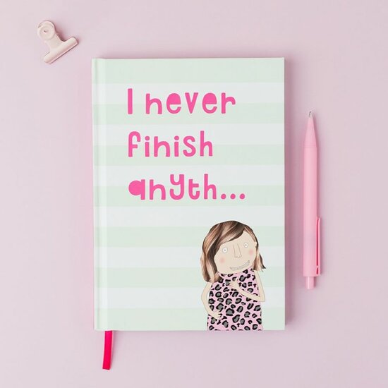 NBK002 Notitieboek Rosie made a thing - never finish  (15 x 21,5 cm) | mano cards groothandel