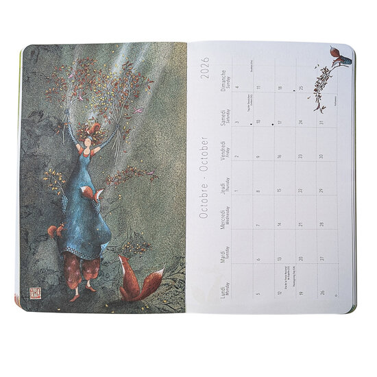 CAL24308 agenda 2026 gaelle boissonnard - 13 x 21 - blauw