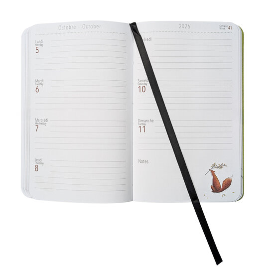 CAL24303 agenda 2026 gaelle boissonnard - 10 x 16,5 cm groen