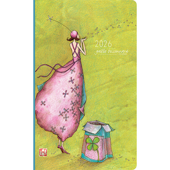 CAL24303 agenda 2026 gaelle boissonnard - 10 x 16,5 cm groen