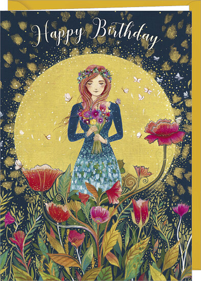 D119 - wenskaart Jehanne Weyman - happy birthday | Correspondances | mano cards groothandel