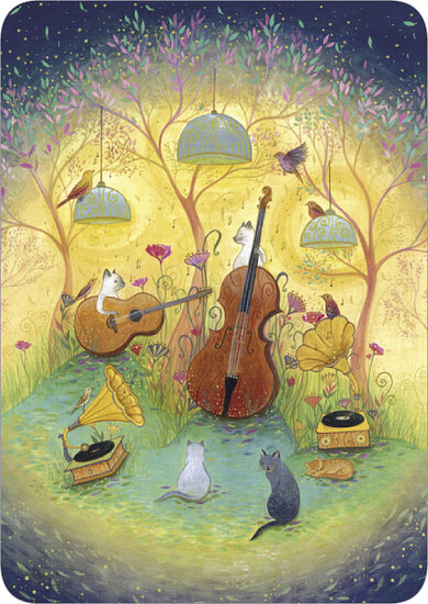 C121 Jehanne Weyman ansichtkaart - muziek | correspondances | mano cards groothandel