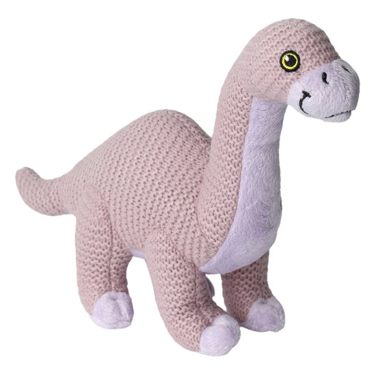 WB004347 Brontosaurus - roze small - Wilberry Knitted | Mano cards groothandel
