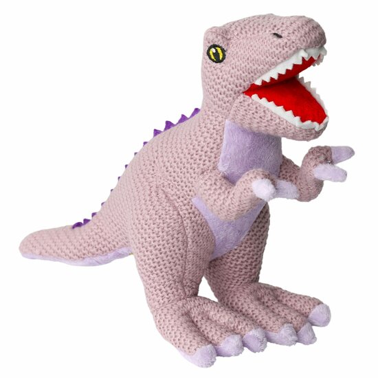 WB004349 T-Rex dinosaurus - roze small - Wilberry Knitted | Mano cards groothandel