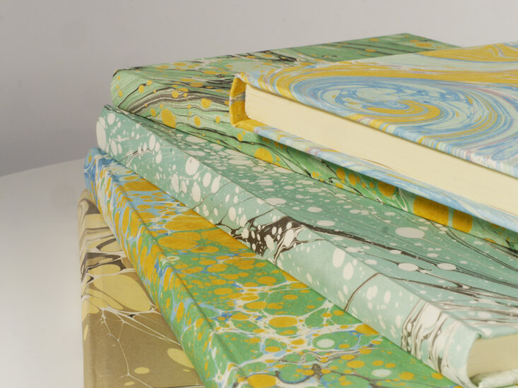 Luxe notitieboek gemarmerde omslag - gelinieerd - 12x17 - design A9