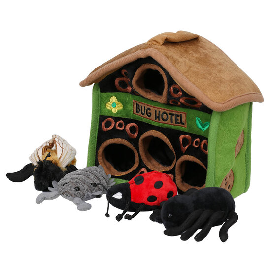 PC003039 insectenhotel met 4 vingerpoppen - hide away hand- en vingerpoppen