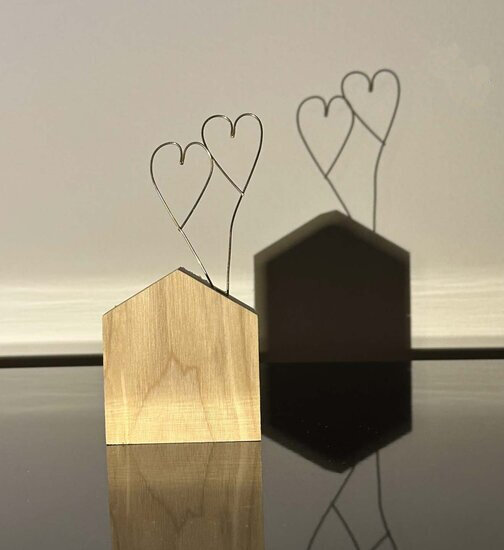 Sculptuur Laurent Tr&eacute;bout - liefdeshuis - maison d&#039;amour