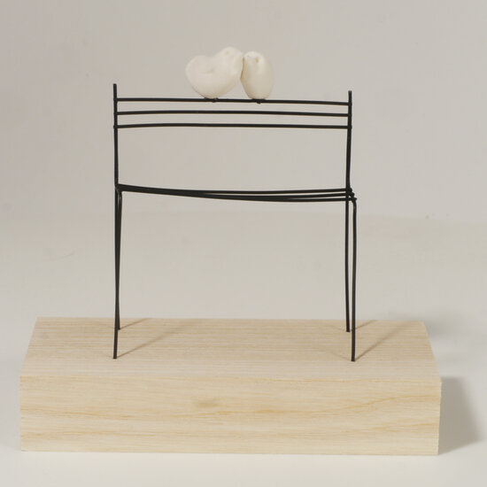 Sculptuur Laurent Tr&eacute;bout - ons bankje - notre banc