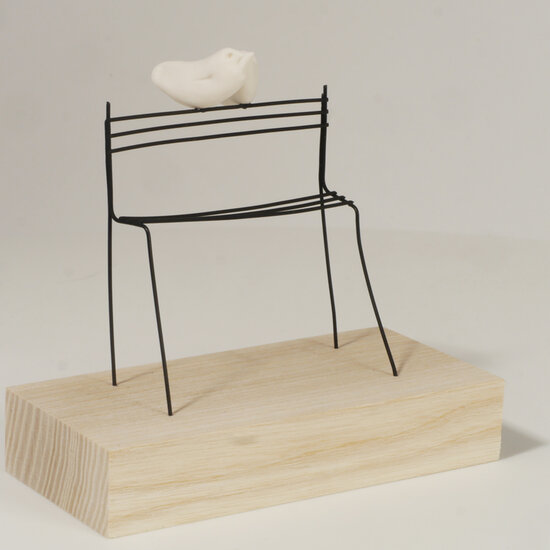 Sculptuur Laurent Tr&eacute;bout - ons bankje - notre banc