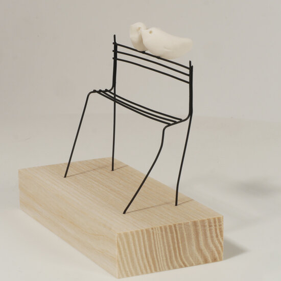 Sculptuur Laurent Tr&eacute;bout - ons bankje - notre banc