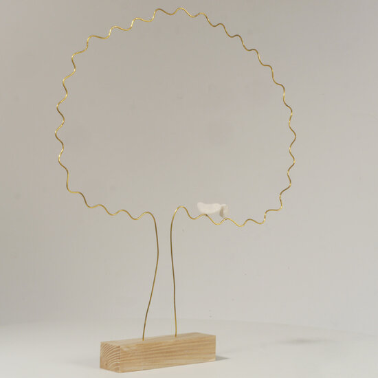 Sculptuur Laurent Tr&eacute;bout - gouden boom - arbre d&#039;or