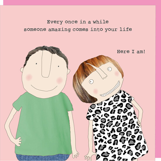 SSV023 &ndash; Rosie made a thing wenskaart - here I am | Mano cards groothandel