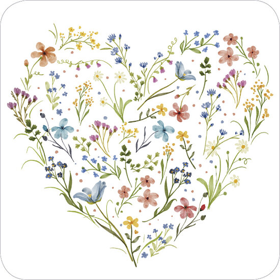 BAR314 kaart Rosie Hilyer - bloemenhart | Correspondances | Mano cards groothandel