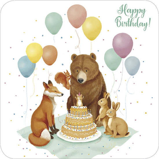 BAR324 Rosie Hilyer kaart - happy birthday - taart | Code5 | Mano cards groothandel
