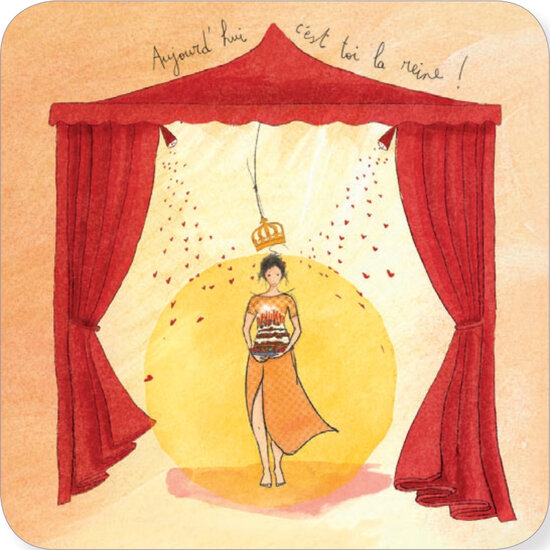 BA336 kaart Anne-Sophie Rutsaert - vandaag ben jij de koningin | Code5 | Mano cards groothandel