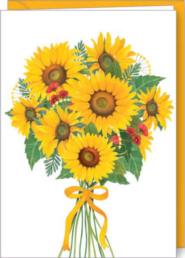 D186 - wenskaart M.M. - zonnebloemen | Code5 | Mano cards groothandel