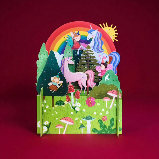 AJD-KID047 Kids pop-up kaart - eenhoorn | mano cards groothandel