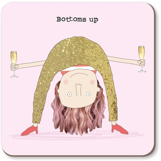 CST108 &ndash; Rosie made a thing onderzetter - bottoms up| Mano cards groothandel