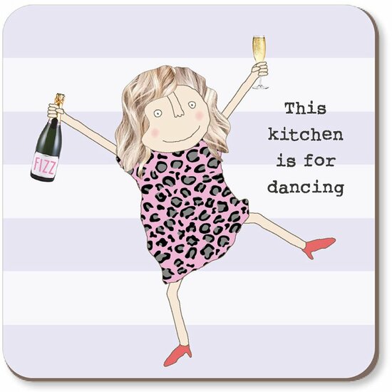 CST109 &ndash; Rosie made a thing onderzetter - kitchen disco| Mano cards groothandel
