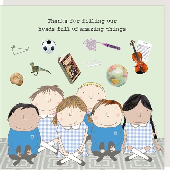 AC019 &ndash; rosiemadeathing wenskaart examen - thanks teacher | Mano cards groothandel