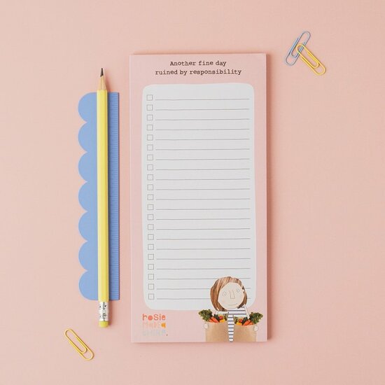 LJ003 afvinklijst notitieblok Rosie made a thing - fine day  (10 x 21 cm) | mano cards groothandel