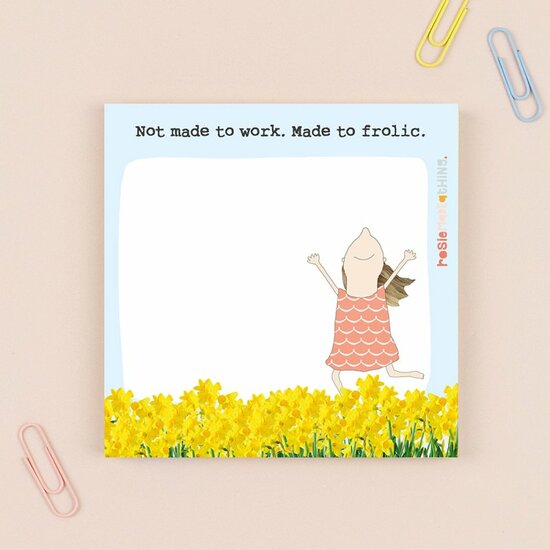 SJ012 zelfklevende memoblaadjes - sticky notes - Rosie made a thing - not made to work  (10 x 10 cm) | mano cards groothandel