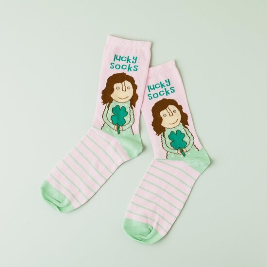 SK003 katoenen sokken Rosie made a thing - lucky socks | mano cards groothandel