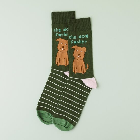 SK009 katoenen sokken Rosie made a thing - dog father | mano cards groothandel
