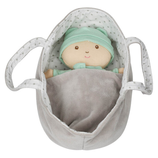 WB001037 Baby met groene kleding - Wilberry Dolls