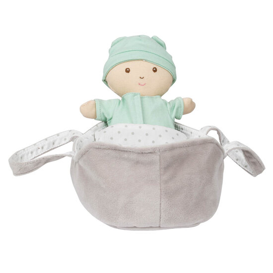 WB001037 Baby met groene kleding - Wilberry Dolls