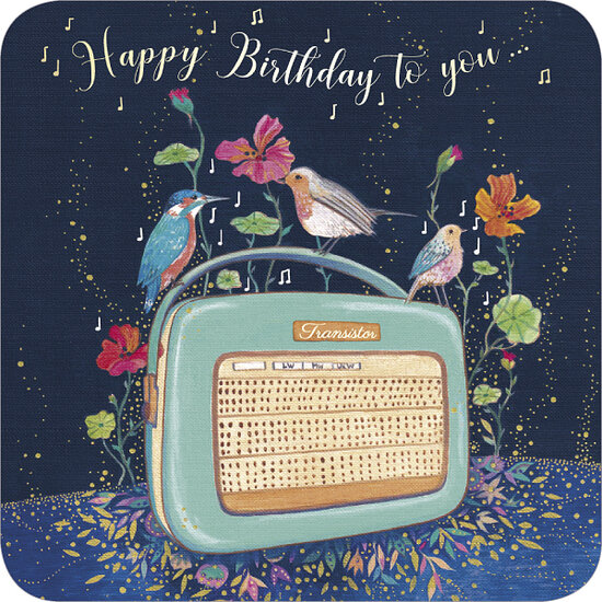 BAR333 Jehanne Weyman kaart - happy birthday - radio | Code5 | Mano cards groothandel
