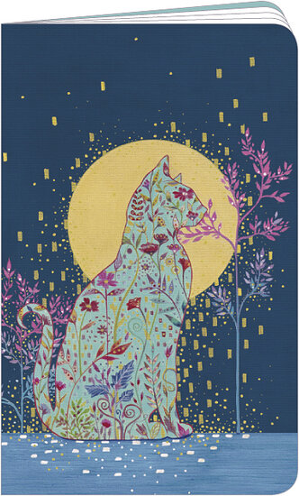 KLG006 Schrift van Jehanne Weyman - kat in maanlicht (11 x 17,8 cm) | Mano Cards Groothandel