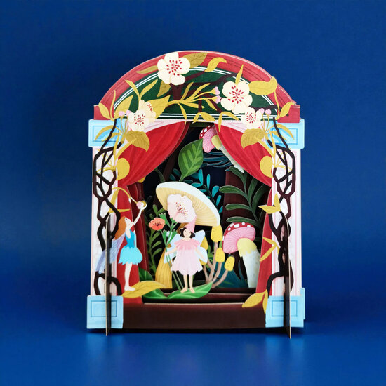 MN088 Miniature pop-up kaart - fee | Alljoy design | Mano cards groothandel