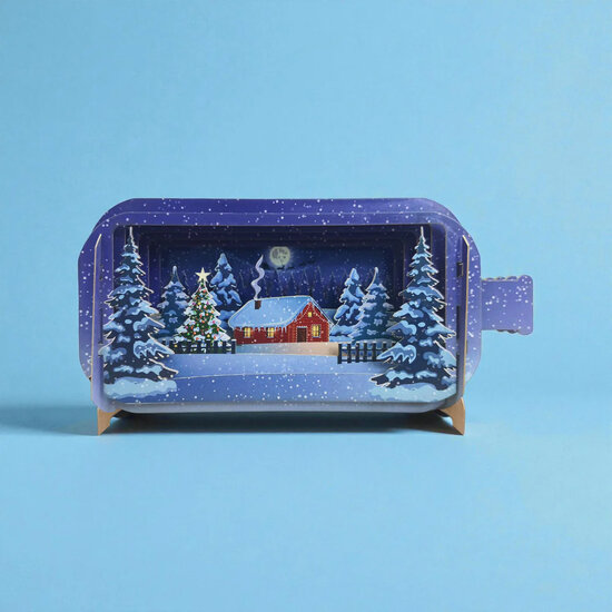 XMIB146 Message in a Bottle kerstkaart - stille nacht | Alljoy design | Mano cards groothandel