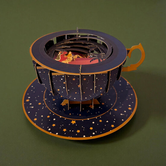 XTEA004 a Cup of Tea kerstkaart - kerststal| mano cards groothandel