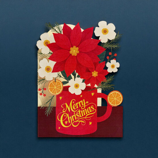 cms067 lasergesneden kerstkaart - kerstster | Alljoy design | Mano cards groothandel