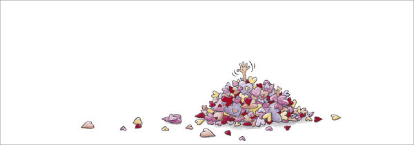 CT381 Cache-Cache uitklapbare kaart - een berg harten