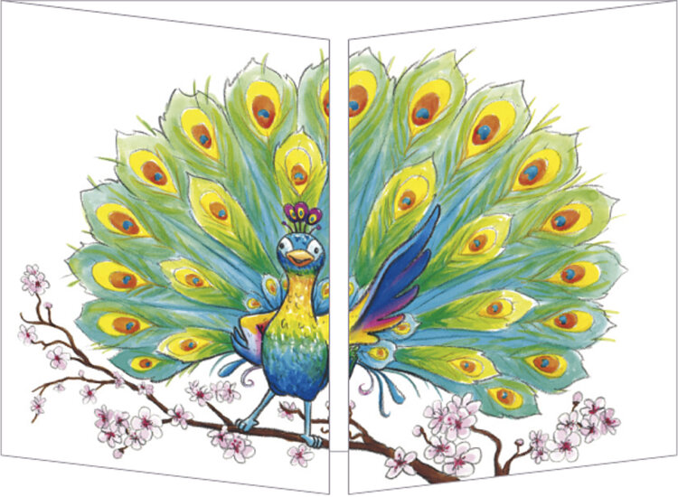 CT382 Cache-Cache uitklapbare kaart - de pauw | Code 5 | Mano cards groothandel