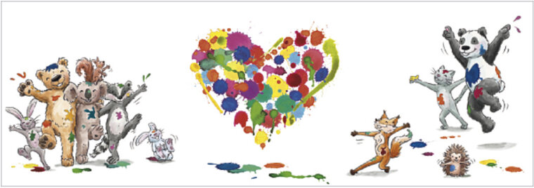 CT383 Cache-Cache uitklapbare kaart - paintball