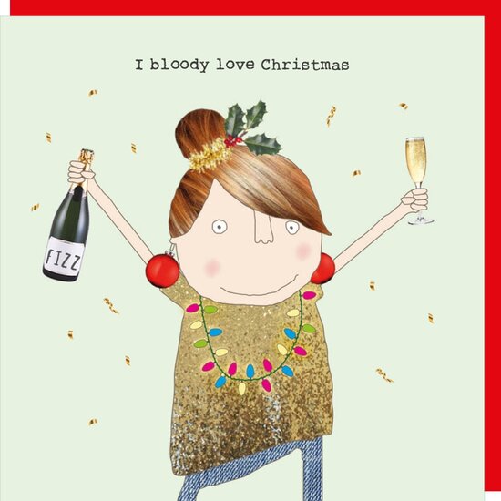 xGF122 &ndash; Rosie made a thing kerstkaart - love xmas | Mano cards groothandel