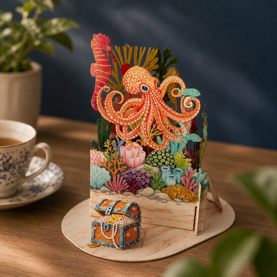 LTC006 3D pop-up kaart Little Moments - oceaan | Alljoy design | Mano cards groothandel