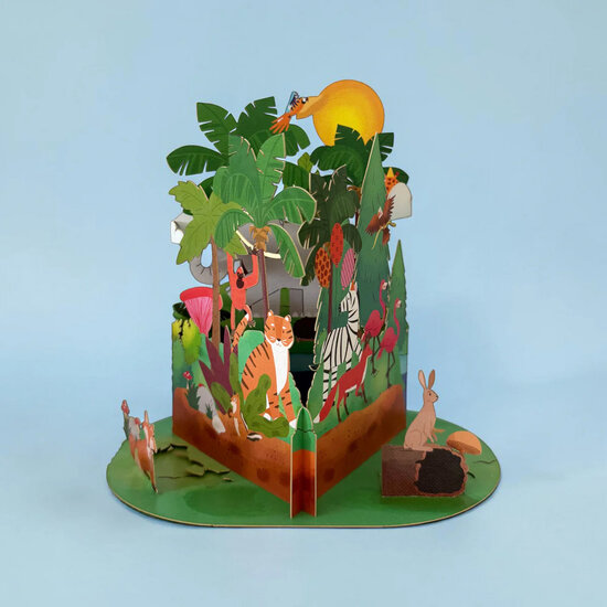 LTC010 3D pop-up kaart Little Moments - jungle