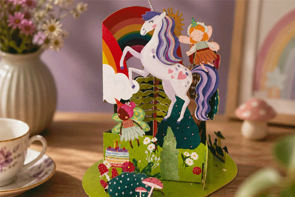 LTC012 3D pop-up kaart Little Moments - dierendraaimolen