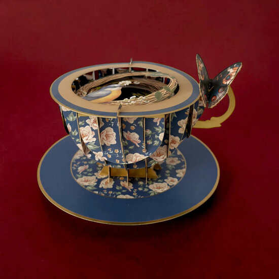 TEA036 a Cup of Tea kaart - vogelnest | mano cards groothandel