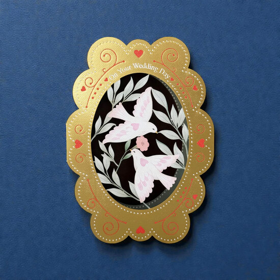 AL328 Laser uitgesneden wenskaart - on your wedding day | Alljoy design | Mano cards groothandel